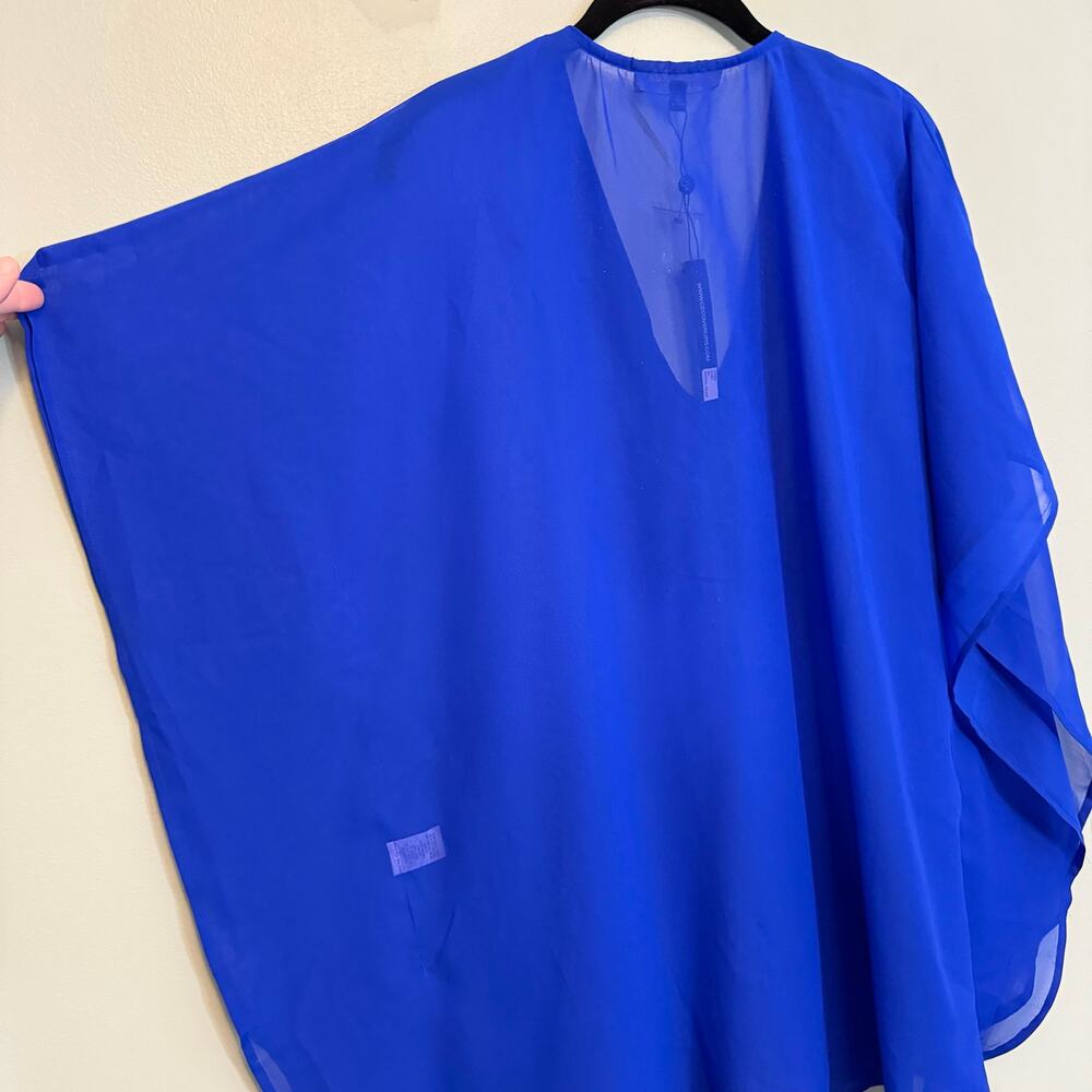 Club Z Collection Swimwear Cover Up Kaftan Dress XL Royal Blue Embellished NWT - Picture 3 of 8